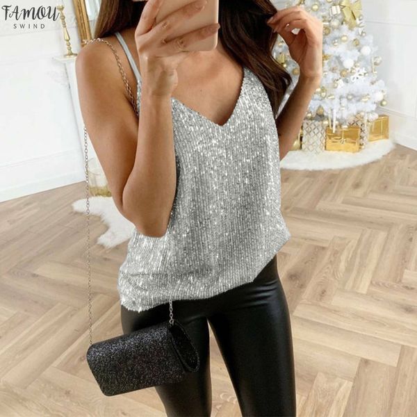 womens blouses summer glitter polyester strappy tank ladies v neck sparkle sling vest clubwear blusas femininas @40, White
womens blouses summer glitter polyester strappy tank ladies v neck sparkle sling vest clubwear blusas femininas @40, White