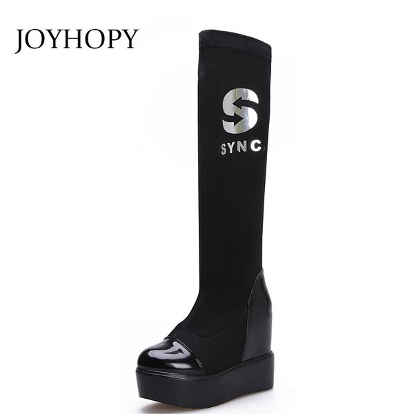 new spring autumn stretch fabric flats platform mid calf boots women height increasing thick bottom shoes 40 41 42 wb081, Black
new spring autumn stretch fabric flats platform mid calf boots women height increasing thick bottom shoes 40 41 42 wb081, Black