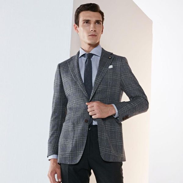 100% wool blazer men clothes 2020 grey plaid autumn winter wedding groom business man wear full sleeve singe breasted blazers, White;black
100% wool blazer men clothes 2020 grey plaid autumn winter wedding groom business man wear full sleeve singe breasted blazers, White;black