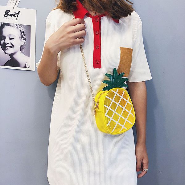 2020 new shoulder bag women's casual fashion korean transparent pineapple bag chain messenger jelly
2020 new shoulder bag women's casual fashion korean transparent pineapple bag chain messenger jelly