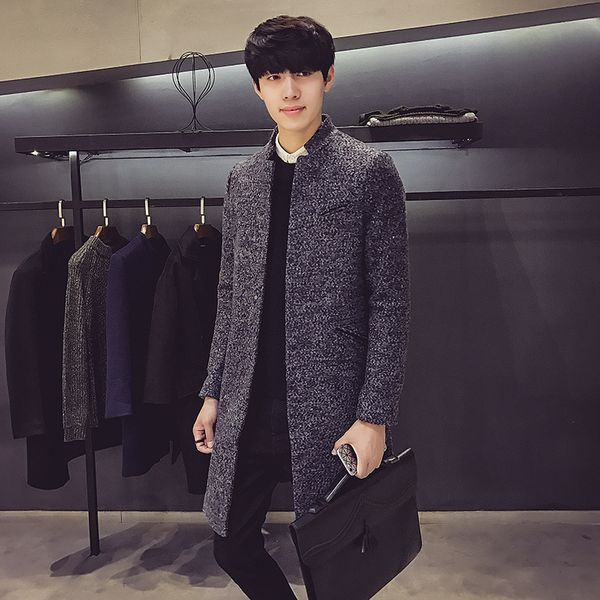 casual england style winter fashion wool coats fashion stand wool blend coat and jacket pockets coat overcoat, Black
casual england style winter fashion wool coats fashion stand wool blend coat and jacket pockets coat overcoat, Black