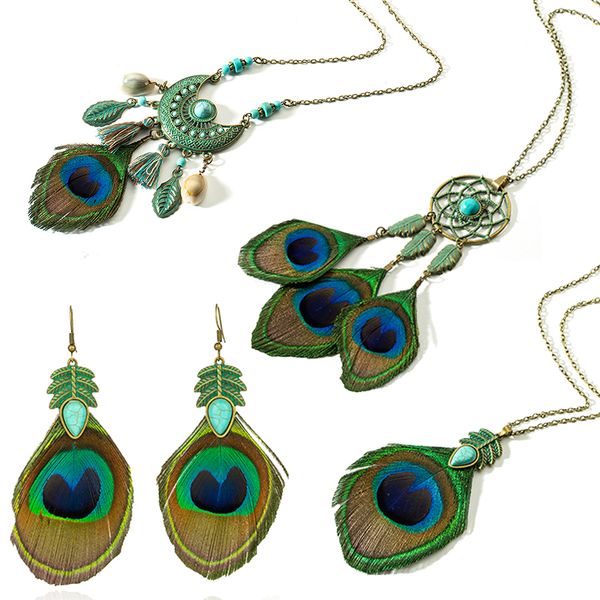 new style tassel peacock feather bohemian long necklace shell sweater leather chain charm jewelry clothing accesories gifts, Silver
new style tassel peacock feather bohemian long necklace shell sweater leather chain charm jewelry clothing accesories gifts, Silver