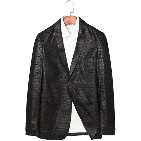2019 spring new real leather jacket slim fit suit style men genuine leather coat fashion crocodile print clothing, Black
2019 spring new real leather jacket slim fit suit style men genuine leather coat fashion crocodile print clothing, Black