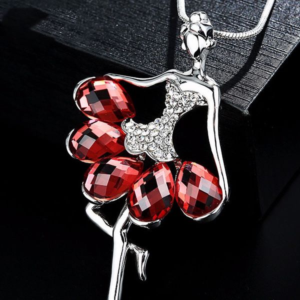 dancing ballerina ballet girl long sweater chain necklace women artificial crystal pendant necklace jewelry christmas gifts, Silver
dancing ballerina ballet girl long sweater chain necklace women artificial crystal pendant necklace jewelry christmas gifts, Silver