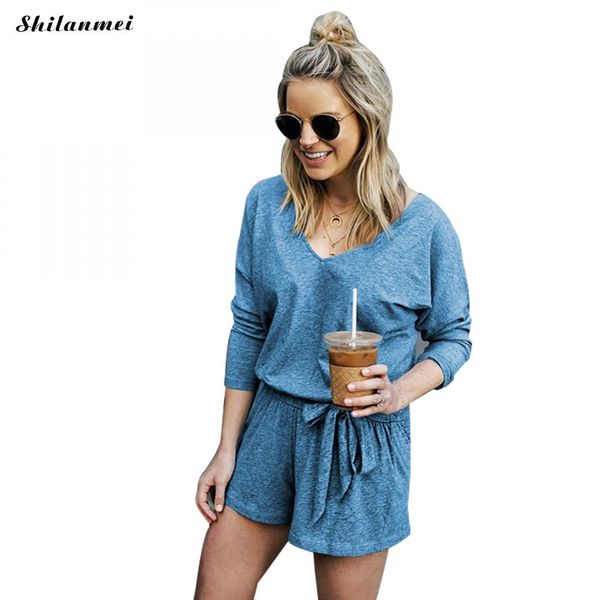 casual playsuits women fashion loose solid color short rompers lady long sleeve office work jumpsuits autumn lace up playsuits, Black;white
casual playsuits women fashion loose solid color short rompers lady long sleeve office work jumpsuits autumn lace up playsuits, Black;white