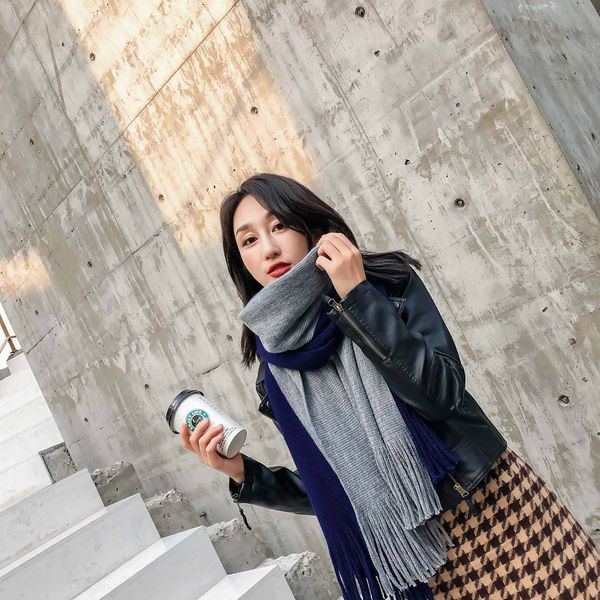 thick warm scarf: imitation cashmere with tassels and braids for autumn/winter fashion, Blue;gray
thick warm scarf: imitation cashmere with tassels and braids for autumn/winter fashion, Blue;gray