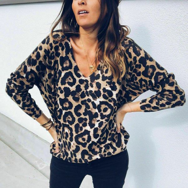 womens autumn blouses shirts leopard v neck long sleeve shirt casual jumper tee blouse ropa mujer plus size, White
womens autumn blouses shirts leopard v neck long sleeve shirt casual jumper tee blouse ropa mujer plus size, White
