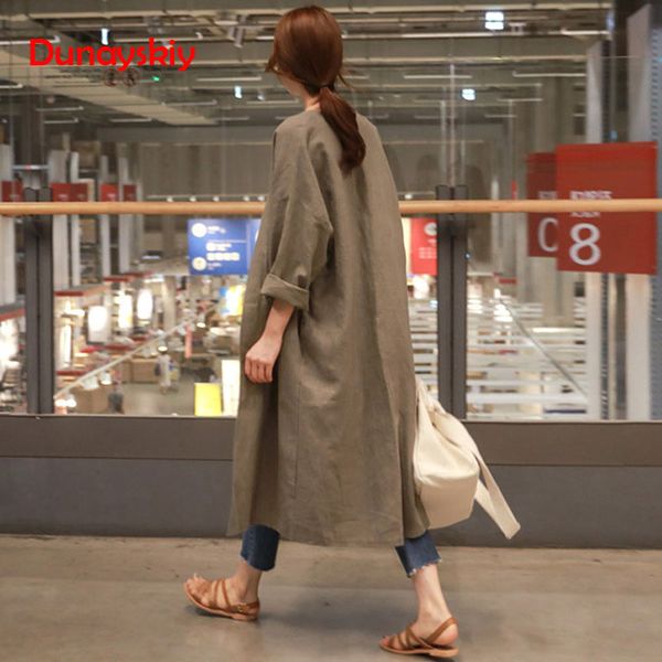 medium long cotton and linen sun protection clothing female autumn large size loose thin over knee cardigan trench coat, Tan;black
medium long cotton and linen sun protection clothing female autumn large size loose thin over knee cardigan trench coat, Tan;black
