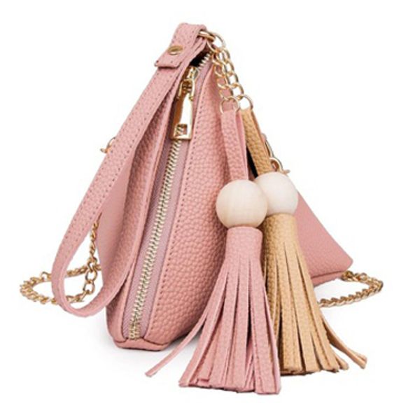 trendy small purse fringe bag ladies wallet triple-cornered women's clutches casual pu leather shoulder bags hand bag(pink
trendy small purse fringe bag ladies wallet triple-cornered women's clutches casual pu leather shoulder bags hand bag(pink