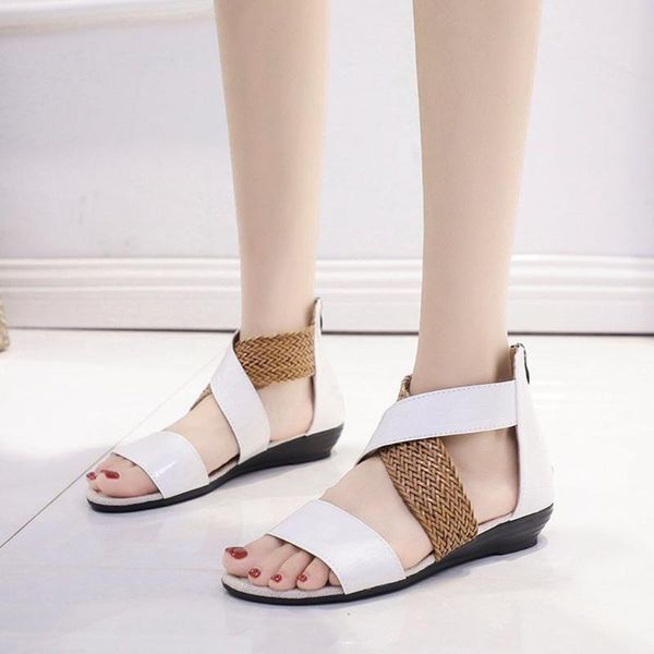 women sandals 2020 summer casual new weave wedge heel shoes zipper sandals comfortable open toe beach roman shoes #45, Black
women sandals 2020 summer casual new weave wedge heel shoes zipper sandals comfortable open toe beach roman shoes #45, Black