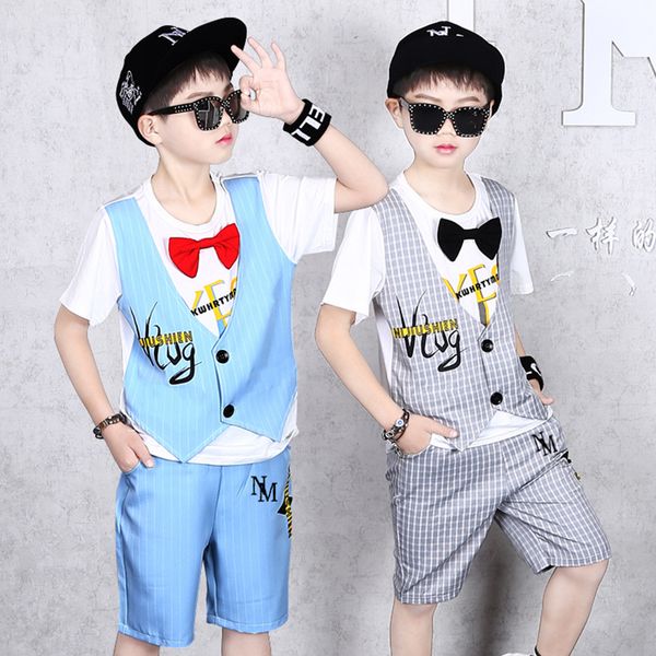 boys clothing set short-sleeved tshirt suit costumes handsome flower fake three-piece 2020 summer shorts clothes suits 4-14 year, Black;blue
boys clothing set short-sleeved tshirt suit costumes handsome flower fake three-piece 2020 summer shorts clothes suits 4-14 year, Black;blue