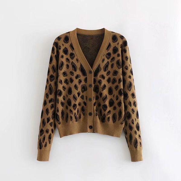 women's sweaters v-neck single-breasted joker thin leopard print sweater knit cardigan long sleeve jacket casual, White;black
women's sweaters v-neck single-breasted joker thin leopard print sweater knit cardigan long sleeve jacket casual, White;black