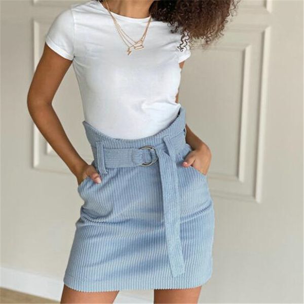2020 fashion women ladies light blue mini skirts pencil skirt new arrival female elegant office high waist belt skirts, Black
2020 fashion women ladies light blue mini skirts pencil skirt new arrival female elegant office high waist belt skirts, Black