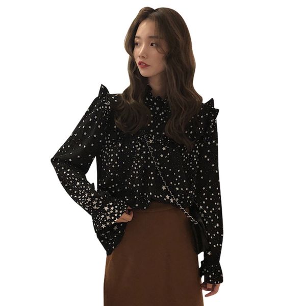 lychee girls ruffles star women blouse long sleeve bow blouses spring autumn causal blouses shirts, White
lychee girls ruffles star women blouse long sleeve bow blouses spring autumn causal blouses shirts, White