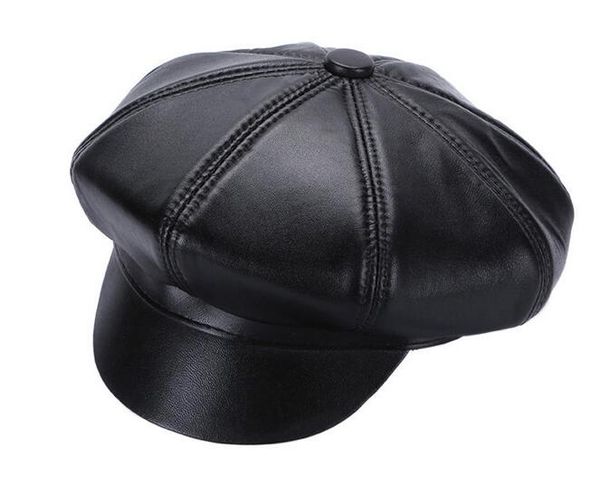 men's natural sheepskin leather fashion outdoor hats women's genuine leather casual octagonal hats tb397, Blue;gray
men's natural sheepskin leather fashion outdoor hats women's genuine leather casual octagonal hats tb397, Blue;gray