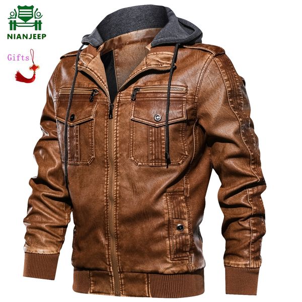 ninajeep 2019 men pu jacket casual army brown black fitness leather coats bomber anti-leather jackets hat chinese knot
ninajeep 2019 men pu jacket casual army brown black fitness leather coats bomber anti-leather jackets hat chinese knot