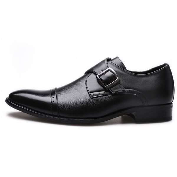 business formal leather shoe pointed toe dress shoes fashion buckle office footwear big size male party wedding footwear, Black
business formal leather shoe pointed toe dress shoes fashion buckle office footwear big size male party wedding footwear, Black
