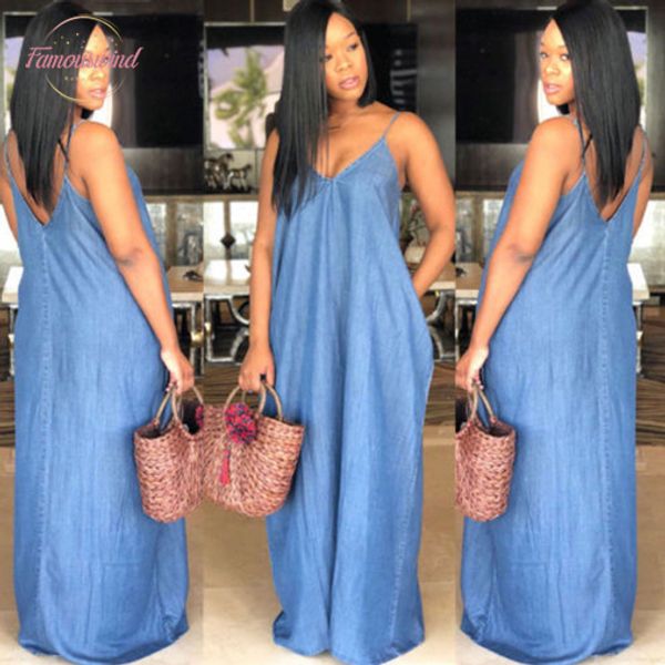 2020 fashion ball gown lady boho backless summer long denim maxi dress jean dresses loose strapless vestidos plus size s xxxl, Black;gray
2020 fashion ball gown lady boho backless summer long denim maxi dress jean dresses loose strapless vestidos plus size s xxxl, Black;gray