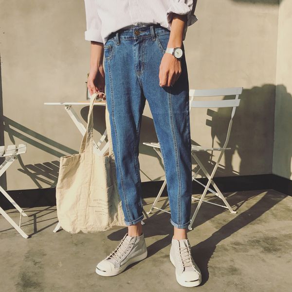 ewq new fashion men casual blue harem jeans male slim in straight elastic waist jeans long trousers denim pencil pants hd398, Black
ewq new fashion men casual blue harem jeans male slim in straight elastic waist jeans long trousers denim pencil pants hd398, Black