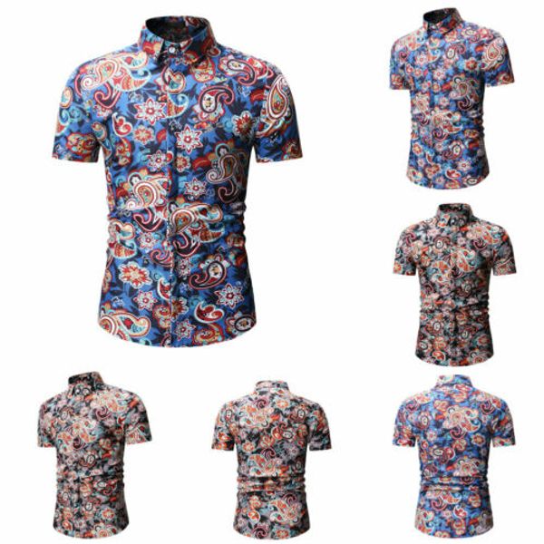 men slim shirt fashion floral short sleeve shirts casual shirts men print turn down collar shirt floral summer clothes 2019, White;black
men slim shirt fashion floral short sleeve shirts casual shirts men print turn down collar shirt floral summer clothes 2019, White;black