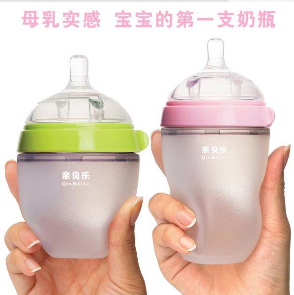 baby bottle manufacturer wholesales baby silicone bottles with oversize wide bore anti-gas, new 2020, delivery