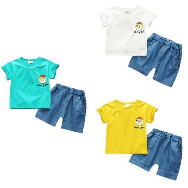 new 2019 summer baby boys short sleeve cotton cartoon letter print blouse t-shirt+shorts casual outfits sets, White
new 2019 summer baby boys short sleeve cotton cartoon letter print blouse t-shirt+shorts casual outfits sets, White