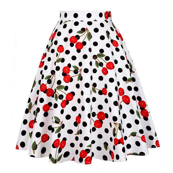 new women cherry print dot polka pleated skirt ladies high waist slim casual dot skirt female a-line chic skirts femme, Black
new women cherry print dot polka pleated skirt ladies high waist slim casual dot skirt female a-line chic skirts femme, Black