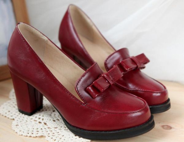 send 2018 spring and autumn new style bowknot coarse heel high heel women's shoes, Black
send 2018 spring and autumn new style bowknot coarse heel high heel women's shoes, Black