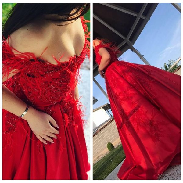 off shoulder feather adorned long prom dresses 2021 red lace appliques a-line evening party gowns modest special occasion party gowns, Black
off shoulder feather adorned long prom dresses 2021 red lace appliques a-line evening party gowns modest special occasion party gowns, Black