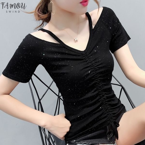 off shoulder slash neck tshirt 2020 new summer women lace up short sleeve fashion women shirt clothes streetwear black t95004, White
off shoulder slash neck tshirt 2020 new summer women lace up short sleeve fashion women shirt clothes streetwear black t95004, White