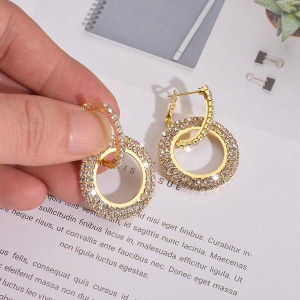 fashion double round small hoop earrings gold color crystal stud earrings trendy gothic earring jewelry gifts for women, Golden;silver
fashion double round small hoop earrings gold color crystal stud earrings trendy gothic earring jewelry gifts for women, Golden;silver