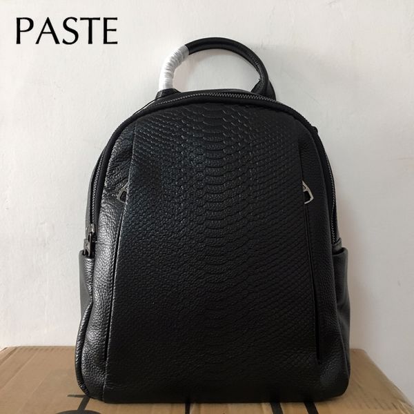 black double pocket women backpack natural cowskin crocodile pattern light young girl school bag cowhide travel bag
black double pocket women backpack natural cowskin crocodile pattern light young girl school bag cowhide travel bag