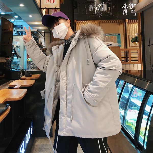 winter jacket men fashion warm thick fur collar hooded coat man cotton casual loose solid color parka male clothes streetwear, Black
winter jacket men fashion warm thick fur collar hooded coat man cotton casual loose solid color parka male clothes streetwear, Black