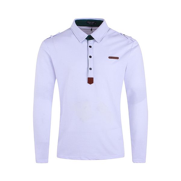 t-shirt men 2018 spring autumn new cotton t shirts men solid color tshirt turn-down collar long sleeve tees brand clothing, White;black 
t-shirt men 2018 spring autumn new cotton t shirts men solid color tshirt turn-down collar long sleeve tees brand clothing, White;black