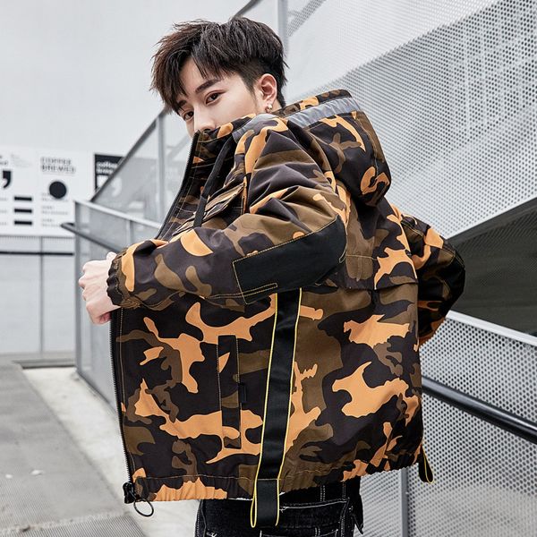 2019 spring and autumn new style hooded youth men's casual camouflage jacket large with pockets popular brand versatile jack, Black;brown
2019 spring and autumn new style hooded youth men's casual camouflage jacket large with pockets popular brand versatile jack, Black;brown