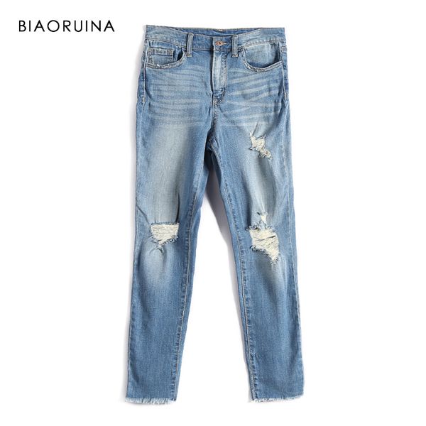 biaoruina women fashion washing scratched denim jeans female casual holes jeans high street elegant spring new arrival, Blue
biaoruina women fashion washing scratched denim jeans female casual holes jeans high street elegant spring new arrival, Blue