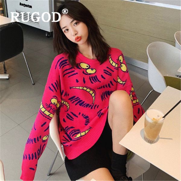 rugod 2019 new autumn women cortoon fun print knitted sweater lazy cozy soft sweet sweater o-neck loose pullover autumn coat, White;black
rugod 2019 new autumn women cortoon fun print knitted sweater lazy cozy soft sweet sweater o-neck loose pullover autumn coat, White;black