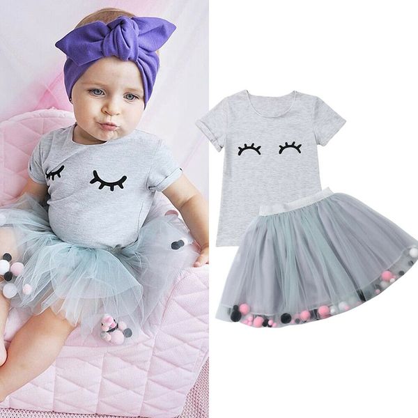 2pcs toddler kids baby girl outfits clothes sets grey t-shirt +lace ball tutu skirt set outfit 6m-4y, White
2pcs toddler kids baby girl outfits clothes sets grey t-shirt +lace ball tutu skirt set outfit 6m-4y, White
