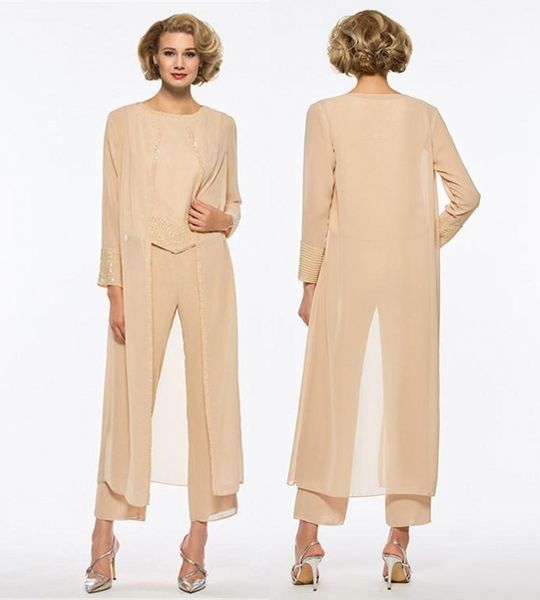 champagne three pieces mother of the bride dress pants suit sheath long sleeves chiffon wedding party mother of the bride dress, Black;red
champagne three pieces mother of the bride dress pants suit sheath long sleeves chiffon wedding party mother of the bride dress, Black;red