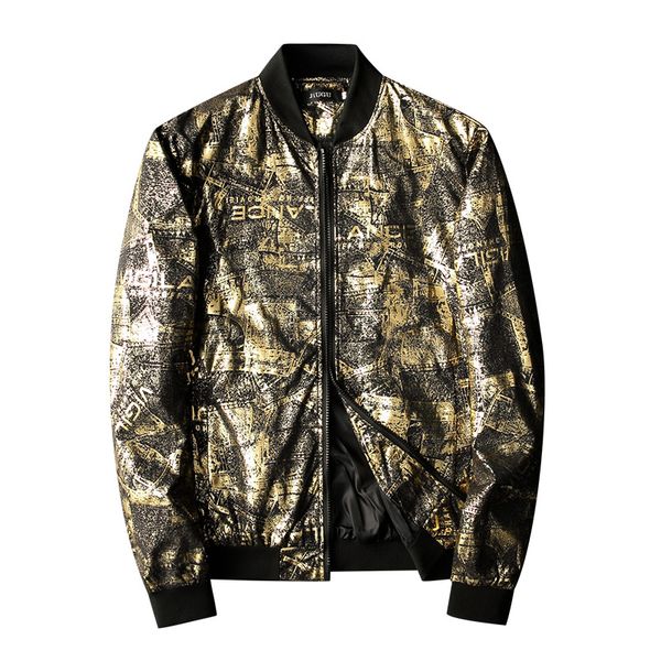 black gold print party jacket outfit club bar coat men spring new jacquard bomber jacket men clothes, Black;brown
black gold print party jacket outfit club bar coat men spring new jacquard bomber jacket men clothes, Black;brown