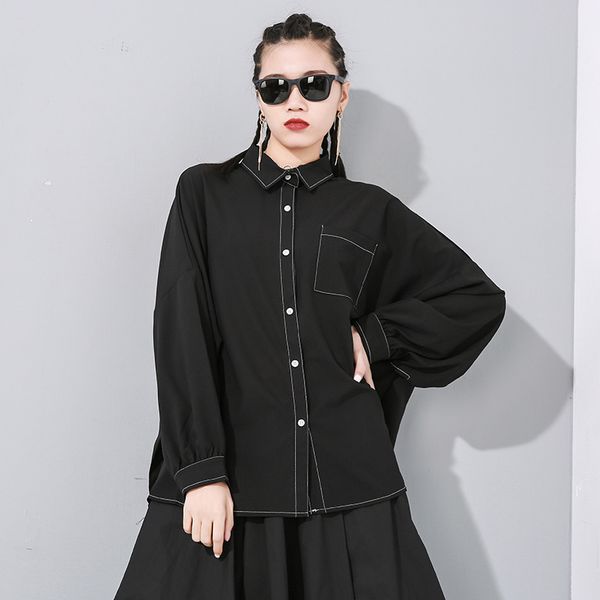 lapel single breasted pocket shirt women 2020 new streetwear spring loose big size personality cardigan shirt tide pc835, White
lapel single breasted pocket shirt women 2020 new streetwear spring loose big size personality cardigan shirt tide pc835, White