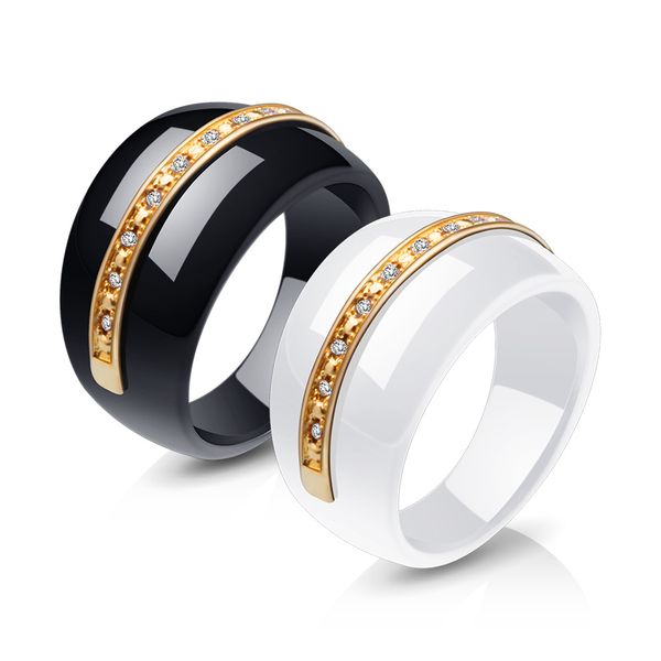 designer lovers women's ceramic rings simple and stylish stainless steel two color white black couple ring gfit online, Silver
designer lovers women's ceramic rings simple and stylish stainless steel two color white black couple ring gfit online, Silver
