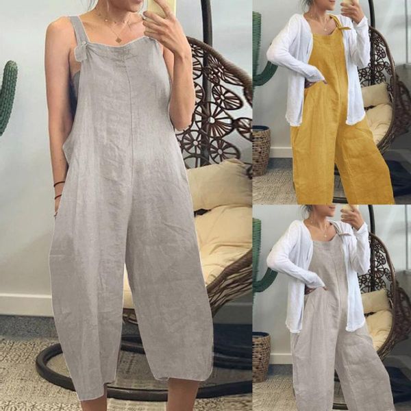 2020 women jumsuit casual linen sleeveless soild loose sling vest playsuit pocket jumsuit plus size playsuit ropa de mujer, Black;white
2020 women jumsuit casual linen sleeveless soild loose sling vest playsuit pocket jumsuit plus size playsuit ropa de mujer, Black;white