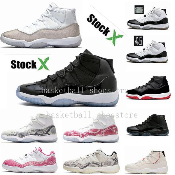 2020 11 bred 2019 metallic silver mens basketball shoes 11s cap and gown concord high low cut men women sports sneakers threefive36-47
2020 11 bred 2019 metallic silver mens basketball shoes 11s cap and gown concord high low cut men women sports sneakers threefive36-47