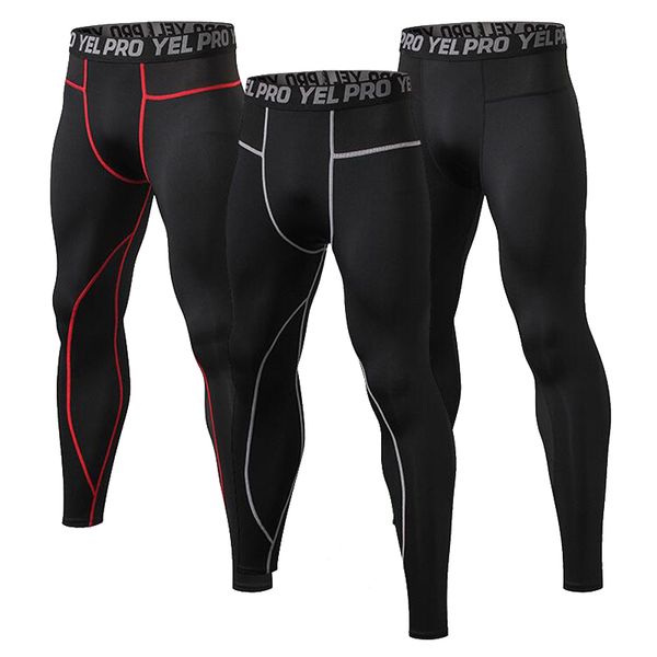 running pants men's pro compression tights men sport leggings high elasticity breathable gym fitness training, Black;blue
running pants men's pro compression tights men sport leggings high elasticity breathable gym fitness training, Black;blue