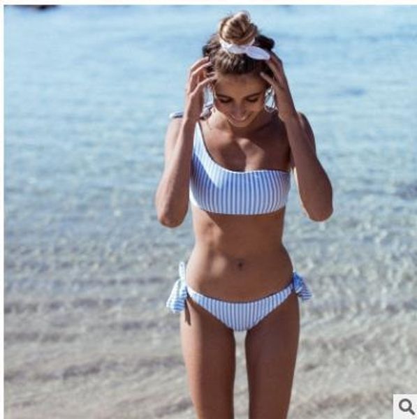 hipster women's striped shoulder tie bikini swimsuit split swimsuit bikini, White;black
hipster women's striped shoulder tie bikini swimsuit split swimsuit bikini, White;black