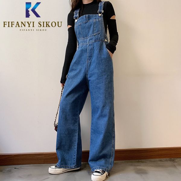 denim overalls women high waist rompers casual jeans suspenders wide leg long trousers female loose plus size denim jumpsuit, Black;white
denim overalls women high waist rompers casual jeans suspenders wide leg long trousers female loose plus size denim jumpsuit, Black;white
