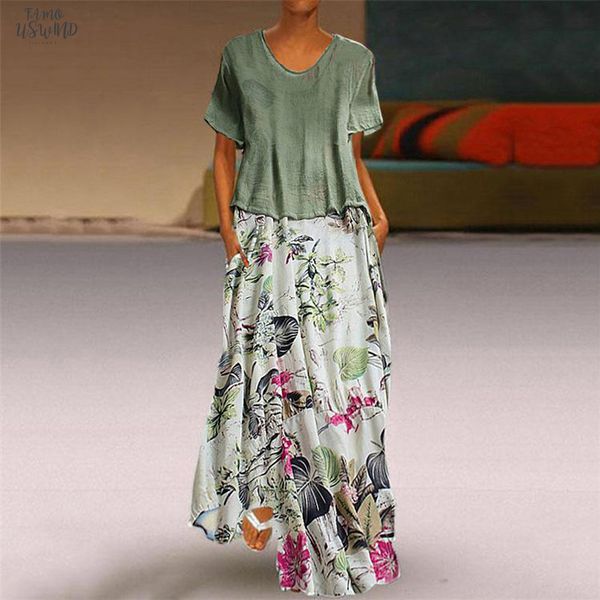 new women vestidos vintage print patchwork o neck two pieces plus size pockets maxi dress elegant short sleeve dresses sundress, Black;gray
new women vestidos vintage print patchwork o neck two pieces plus size pockets maxi dress elegant short sleeve dresses sundress, Black;gray