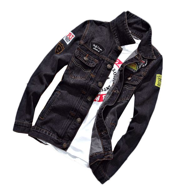 nice denim jacket men college outwear jeans jacket and coats korean style, Black;brown
nice denim jacket men college outwear jeans jacket and coats korean style, Black;brown