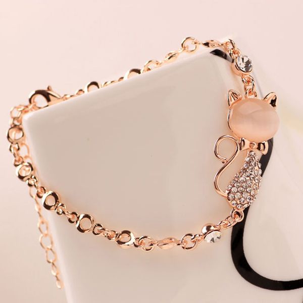 lovely cat pendant bangle women ladies elegant crystal opals rhinestone bangle bracelet stainless steel jewellery accessories, Golden;silver
lovely cat pendant bangle women ladies elegant crystal opals rhinestone bangle bracelet stainless steel jewellery accessories, Golden;silver